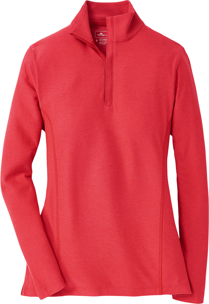 Peter Millar Perth Melange Collegiate QuarterZip Women's Golf Pullovers